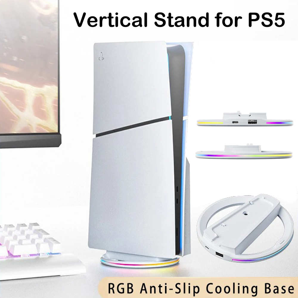 Gaming Console Mobile - قاعدة تبريد RGB عمودية لجهاز PS5/PS5