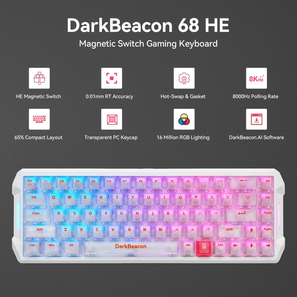 Gaming Console Or Pc - لوحة مفاتيح ألعاب مغناطيسية DarkBeacon Flux