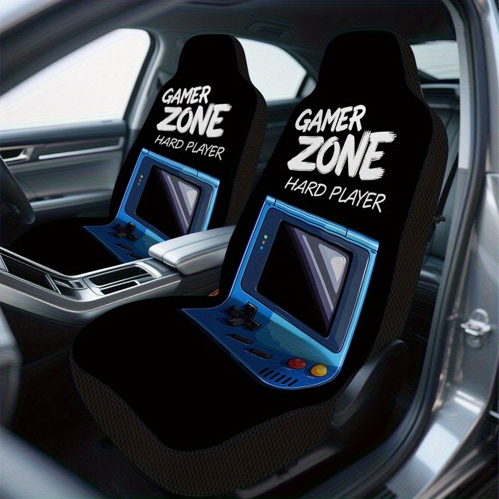 Gaming Console Car - قطعتان، أغطية مقاعد سيارة أنيقة بنمط