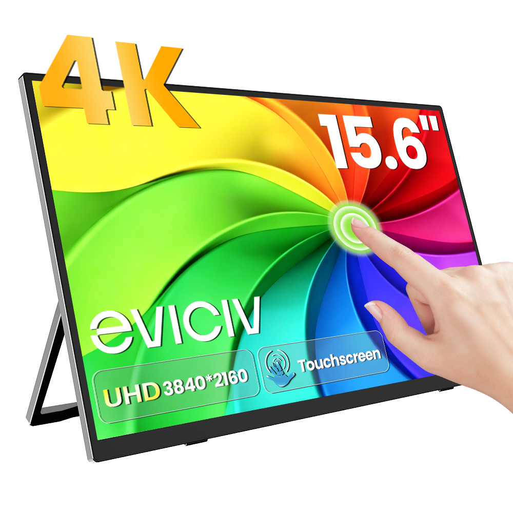 Gaming Console And Monitor - شاشة EVICIV المحمولة بدقة 4K، شاشة