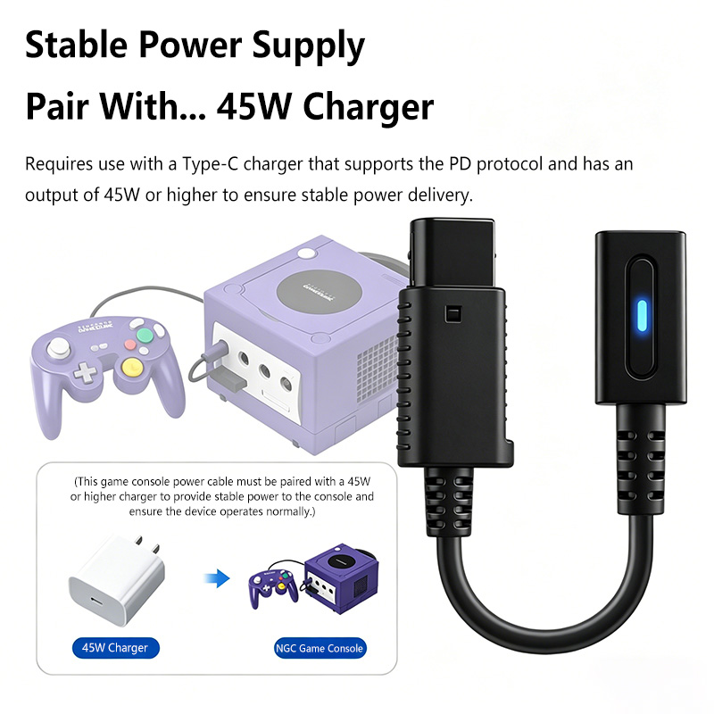 كابل شحن من نوع C بقوة 45 واط  - مراجعة Gaming Console Mobile وسعره