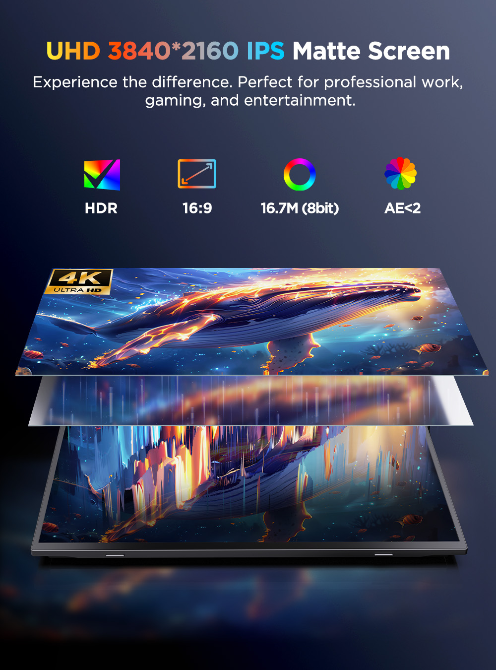 شاشة محمولة UPERFECT 4K تعمل ب - مراجعة Gaming Console And Monitor وسعره