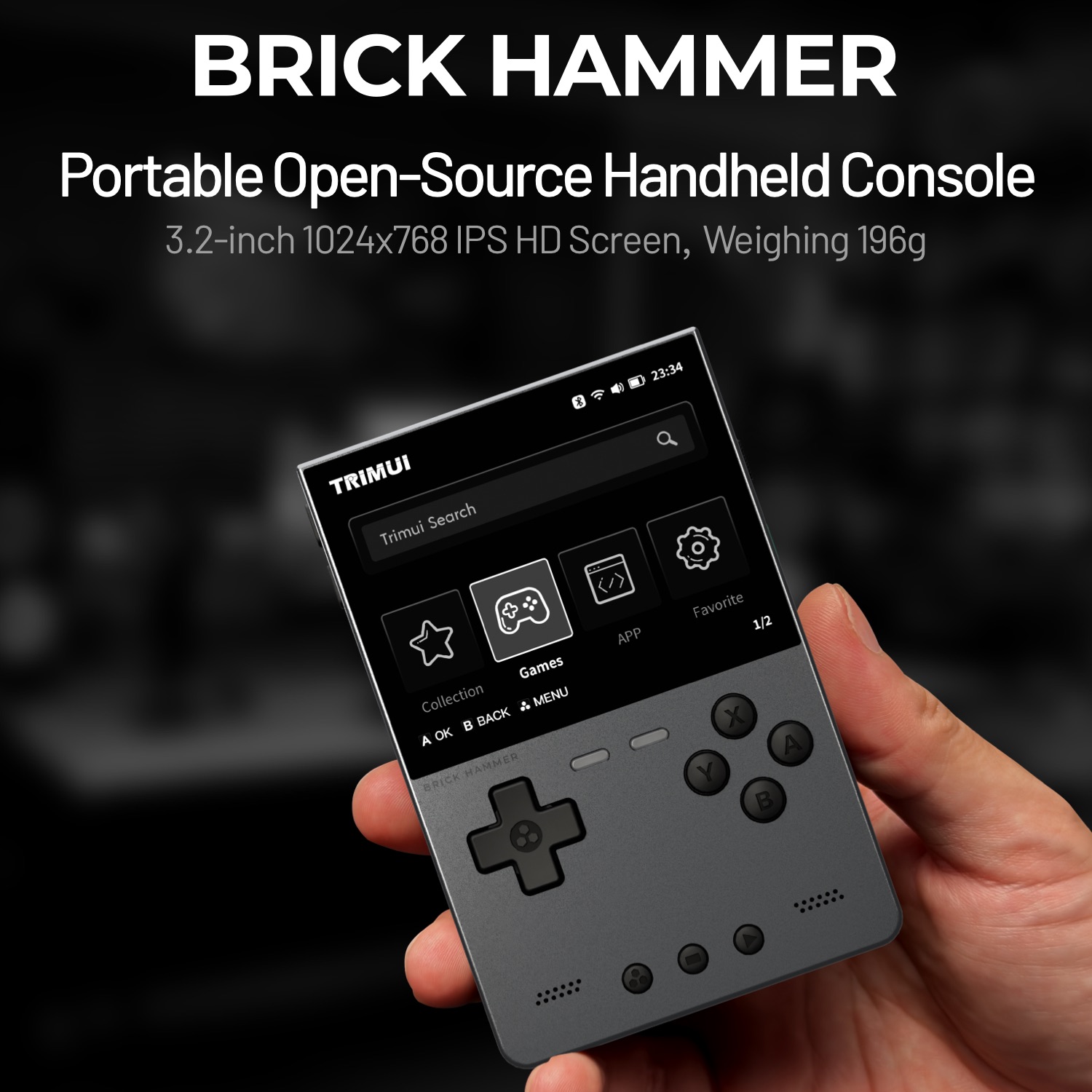 TRIMUI BRICK HAMMER ريترو وحدة - مراجعة Gaming Console Car وسعره