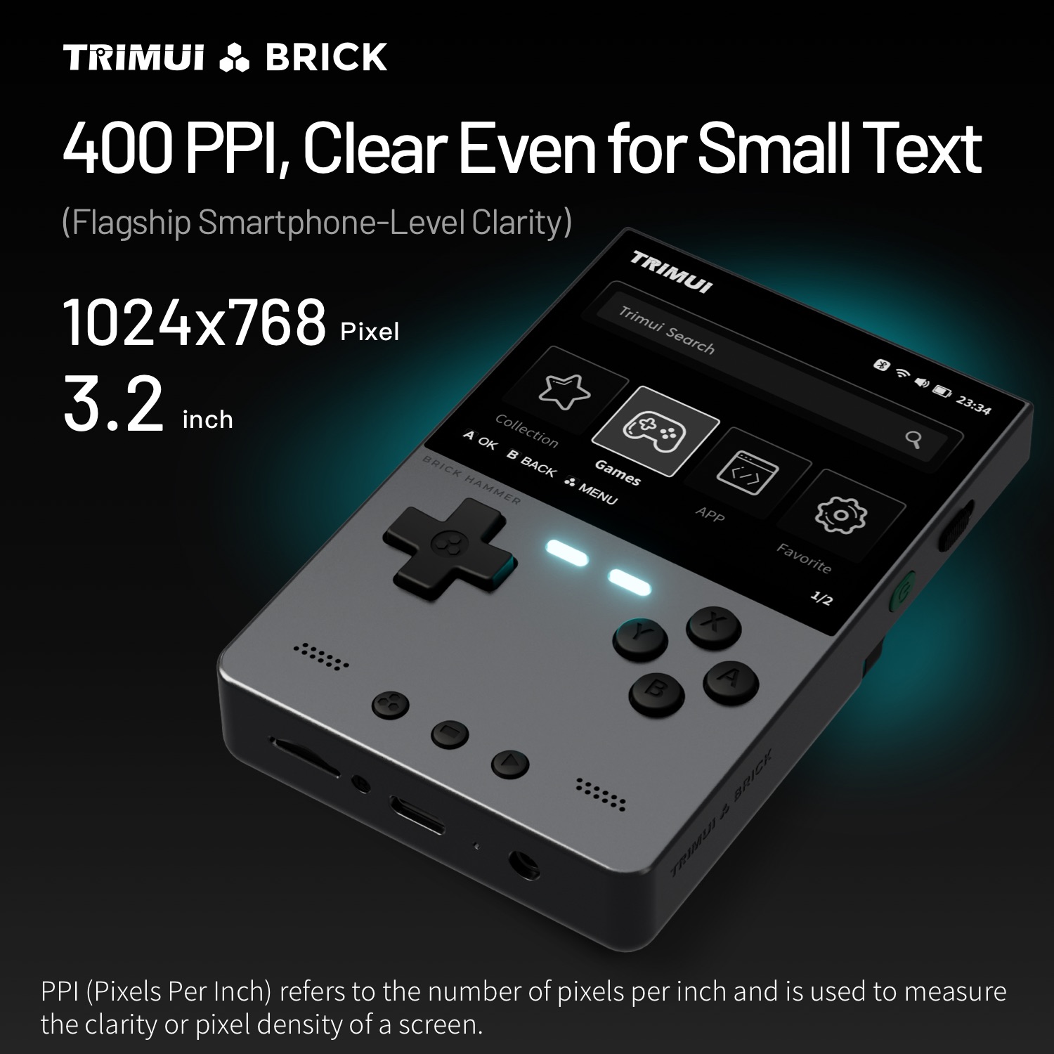 TRIMUI BRICK HAMMER ريترو وحدة - مراجعة Gaming Console Car وسعره