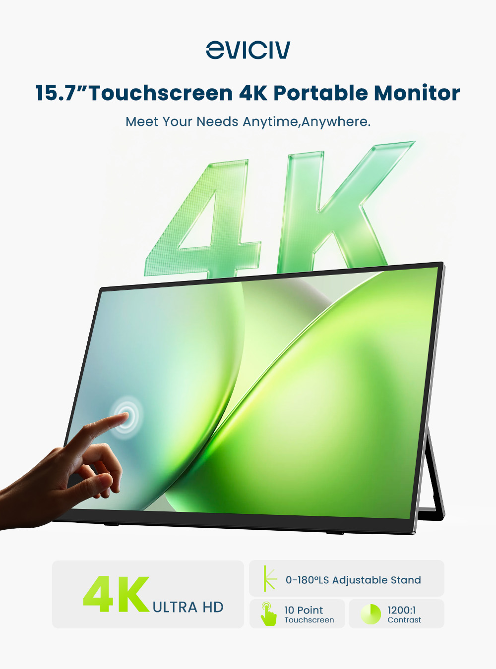 شاشة EVICIV المحمولة بدقة 4K،  - مراجعة Gaming Console And Monitor وسعره